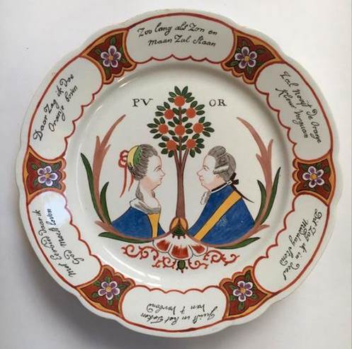≥ Willem V en Wilhelmina van Pruisen Oranje bord Regout � Antiek |  Wandborden en Tegels � Marktplaats